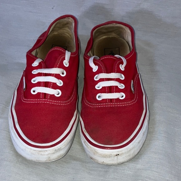 Vans unisex men’s size 6 / women’s 7 1/2 - 24 cms Classic Red Canvas Sneakers - Picture 11 of 15